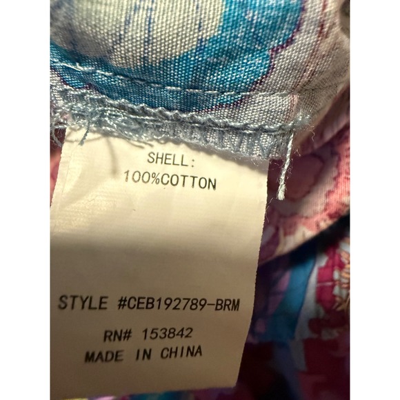 MELLODAY Tiered Maxi Skirt Floral Blue Pink Yellow Flowy Y2K M boho fairy whimsi - Picture 5 of 5